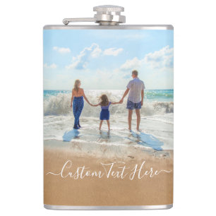 Personalized Custom Photo and Text Flask