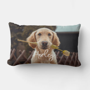 Personalized Custom Photo And Text Lumbar Pillow