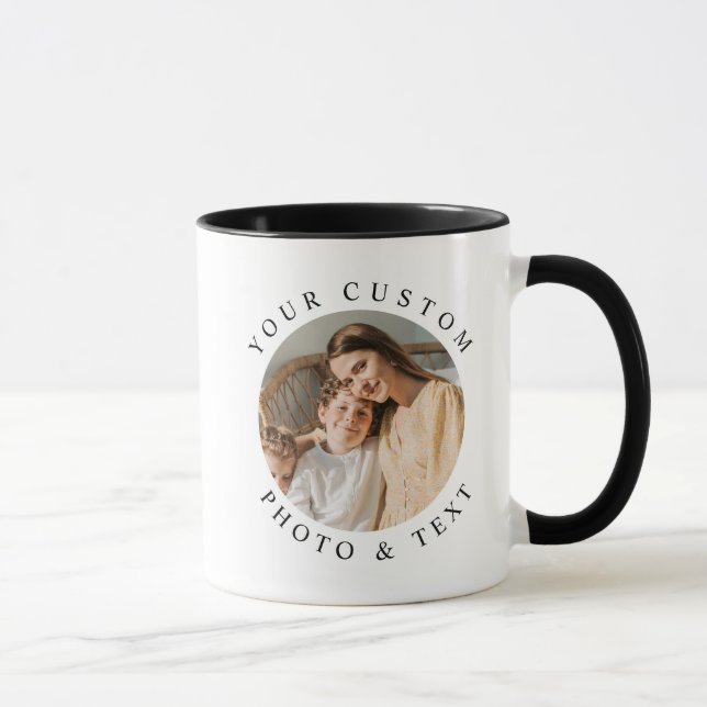 Personalized Custom Photo and Text  Mug (Right)
