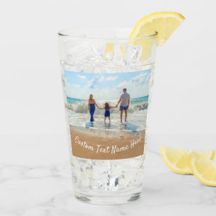 Personalized Custom Photo and Text Name Glass