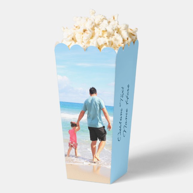Personalized Custom Photo and Text Popcorn Boxes (Popped)