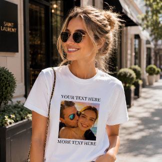 Personalized Custom Photo and Text T-Shirt