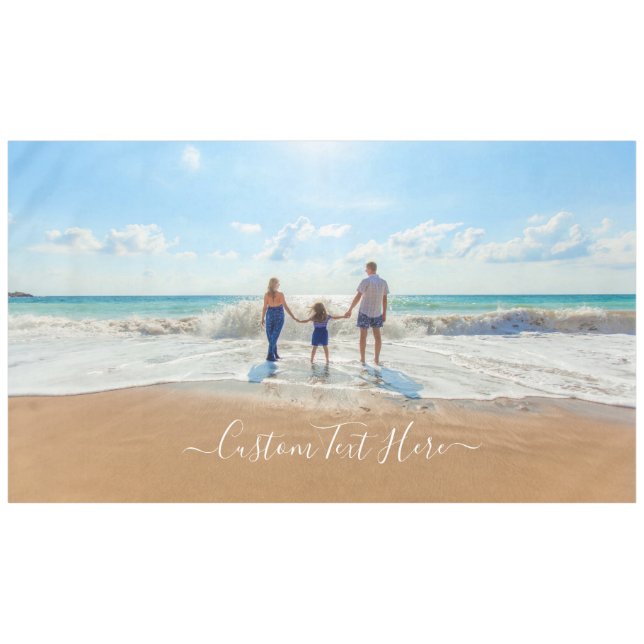 Personalized Custom Photo and Text Tablecloth (Front (Horizontal))