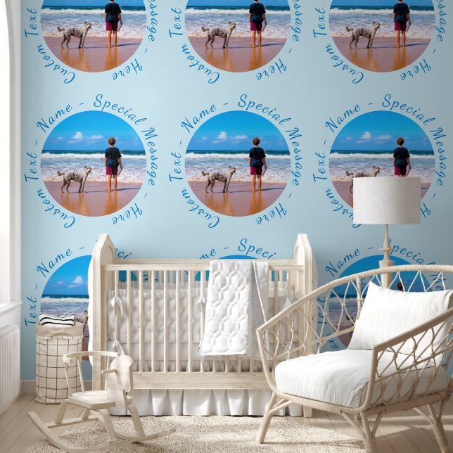Personalized Custom Photo and Text Your Own Design Wallpaper (Kids)