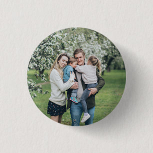Personalized Custom Photo Best Dad Ever 1 Inch Round Button