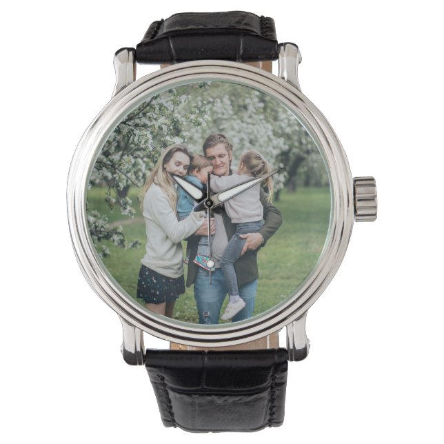 Personalized Custom Photo Best Dad Ever Watch (Front)
