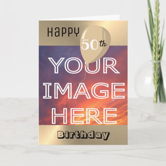Personalized Custom Photo Birthday Card (Front)