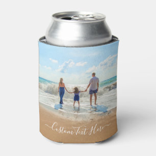 Personalized Custom Photo Can Cooler with Text