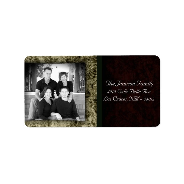 Personalized Custom Photo Christmas Mailing Label (Front)