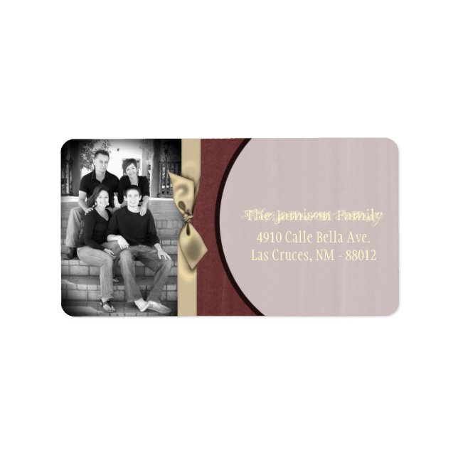 Personalized Custom Photo Christmas Mailing Label (Front)