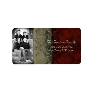 Personalized Custom Photo Christmas Mailing Label