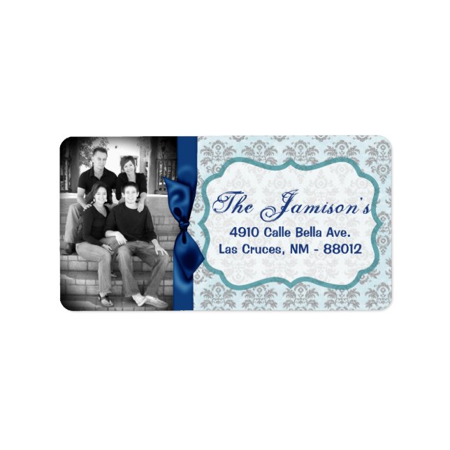 Personalized Custom Photo Christmas Mailing Label (Front)