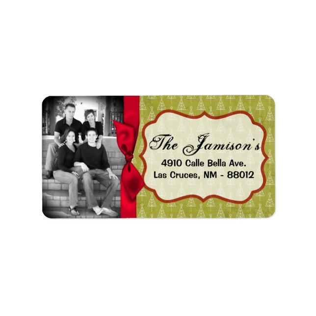 Personalized Custom Photo Christmas Mailing Label (Front)