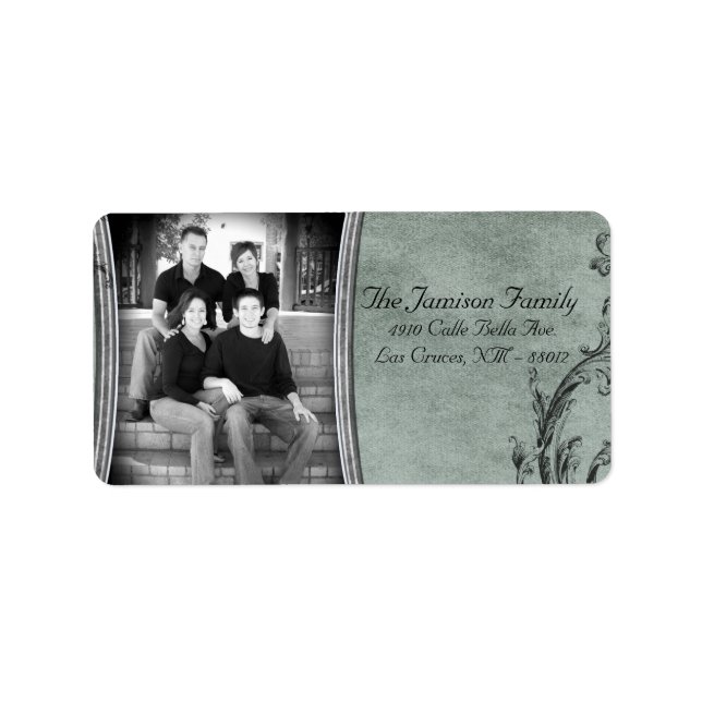 Personalized Custom Photo Christmas Mailing Label (Front)