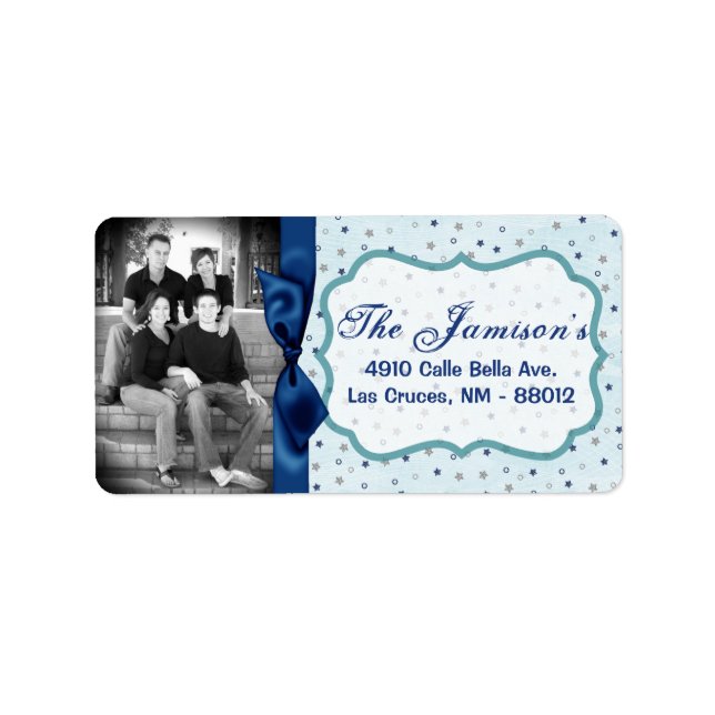 Personalized Custom Photo Christmas Mailing Label (Front)