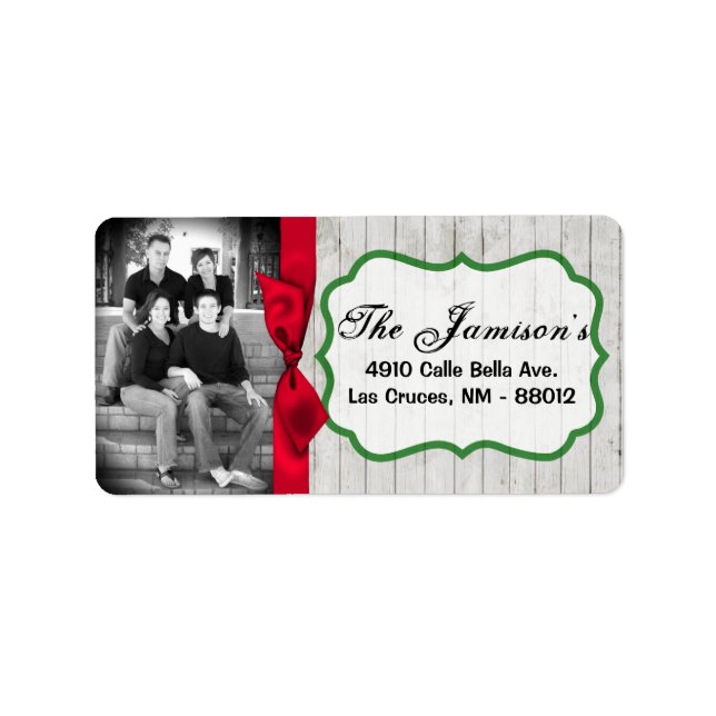 Personalized Custom Photo Christmas Mailing Label (Front)