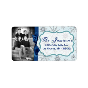 Personalized Custom Photo Christmas Mailing Label