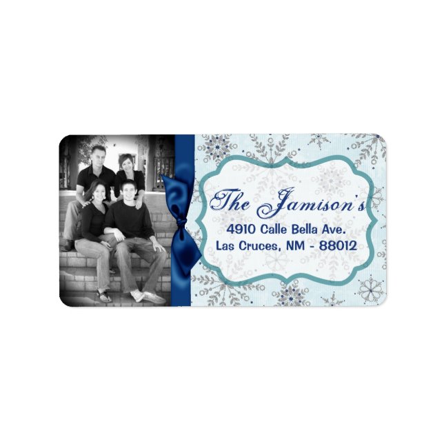 Personalized Custom Photo Christmas Mailing Label (Front)