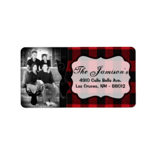 Personalized Custom Photo Christmas Mailing Label