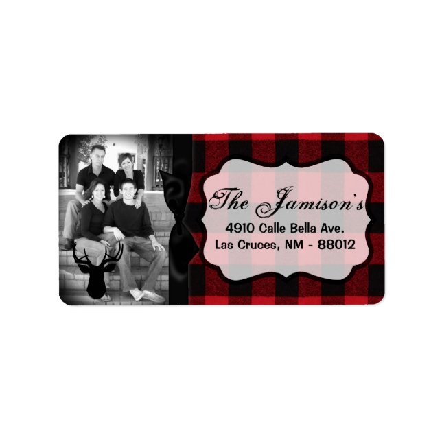 Personalized Custom Photo Christmas Mailing Label (Front)