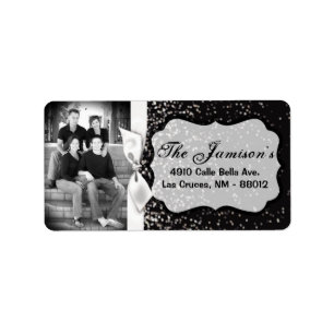 Personalized Custom Photo Christmas Mailing Label