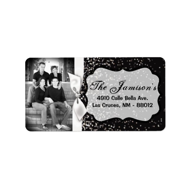 Personalized Custom Photo Christmas Mailing Label (Front)