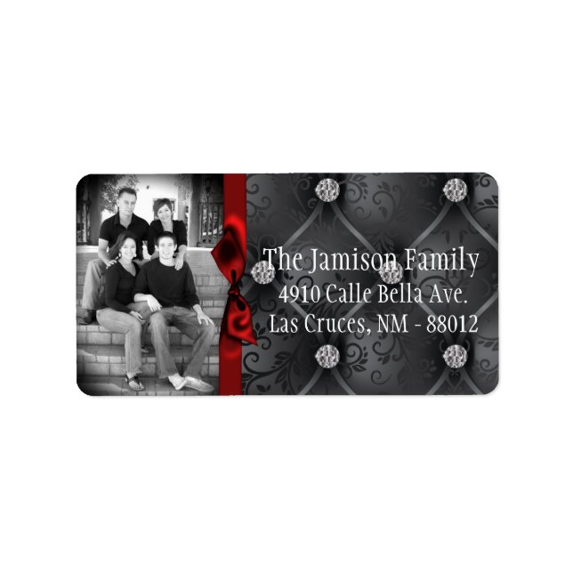 Personalized Custom Photo Christmas Mailing Label (Front)