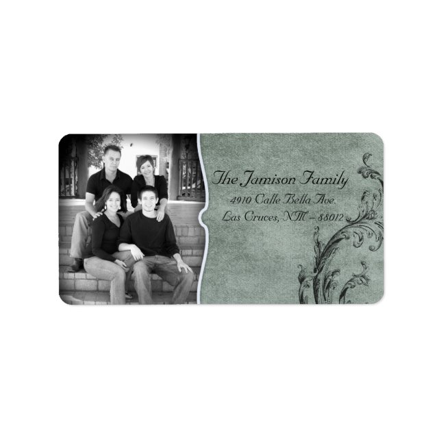 Personalized Custom Photo Christmas Mailing Label (Front)