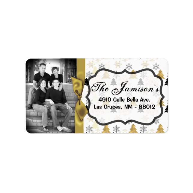 Personalized Custom Photo Christmas Mailing Label (Front)