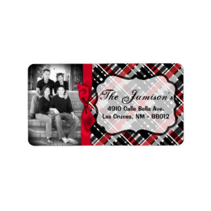 Personalized Custom Photo Christmas Mailing Label