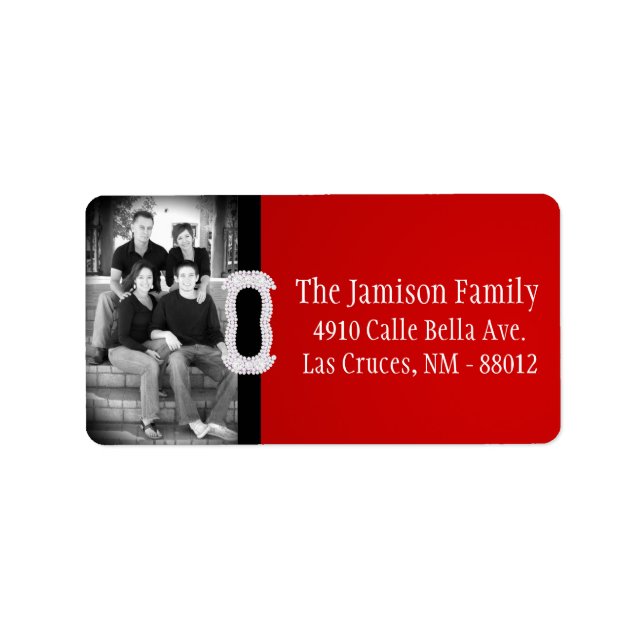 Personalized Custom Photo Christmas Mailing Label (Front)