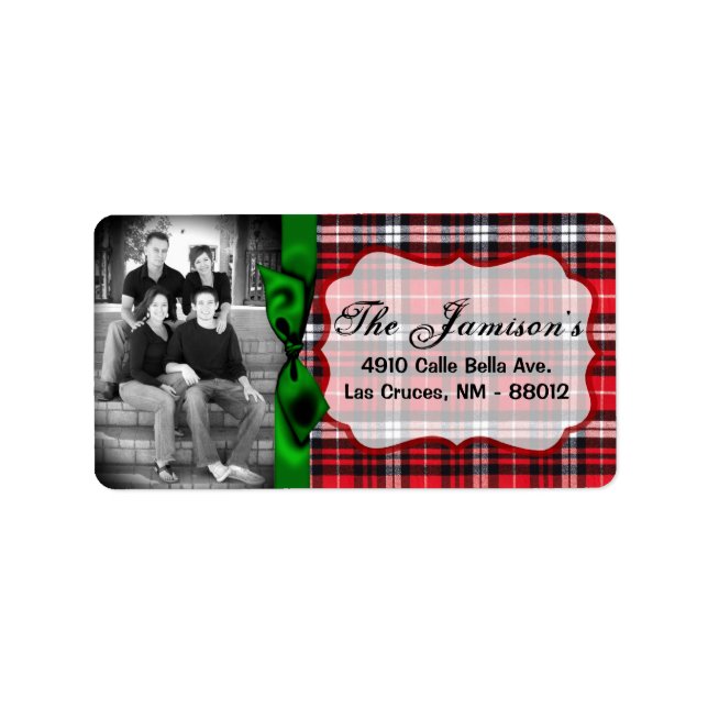 Personalized Custom Photo Christmas Mailing Label (Front)