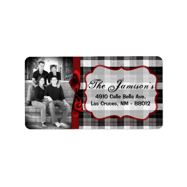 Personalized Custom Photo Christmas Mailing Label (Front)