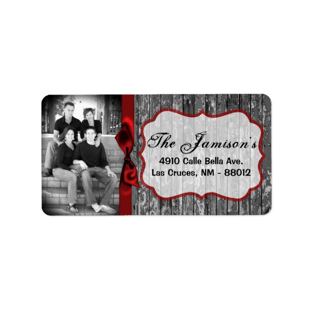 Personalized Custom Photo Christmas Mailing Label (Front)