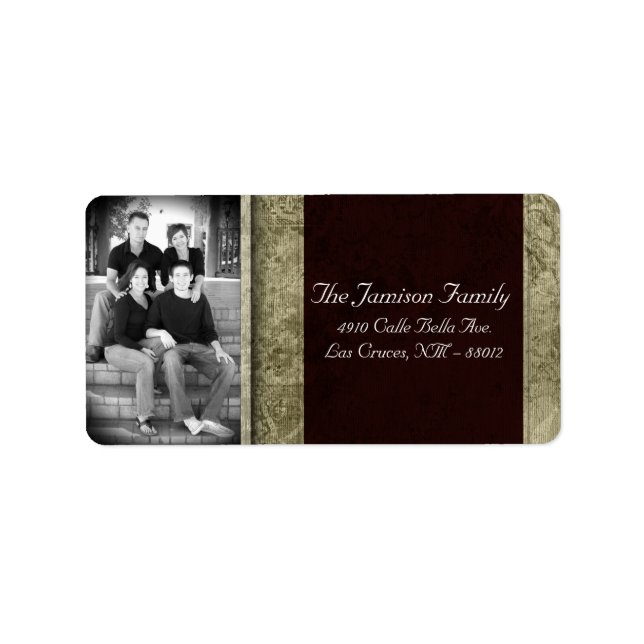 Personalized Custom Photo Christmas Mailing Label (Front)