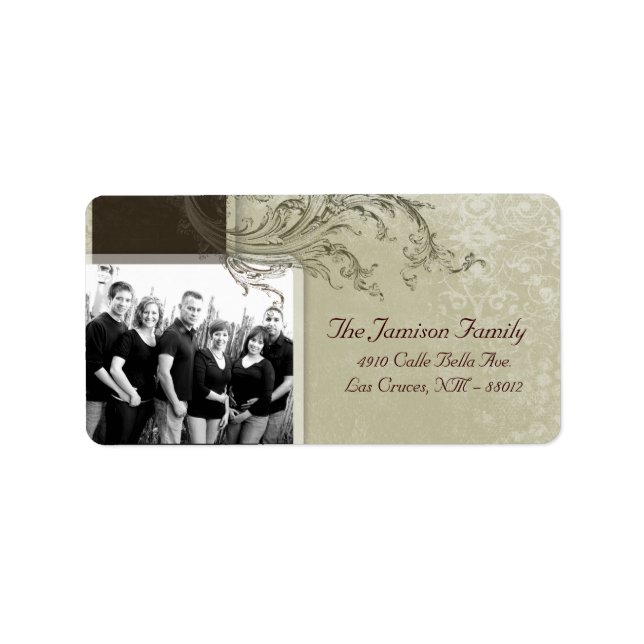 Personalized Custom Photo Christmas Mailing Label (Front)