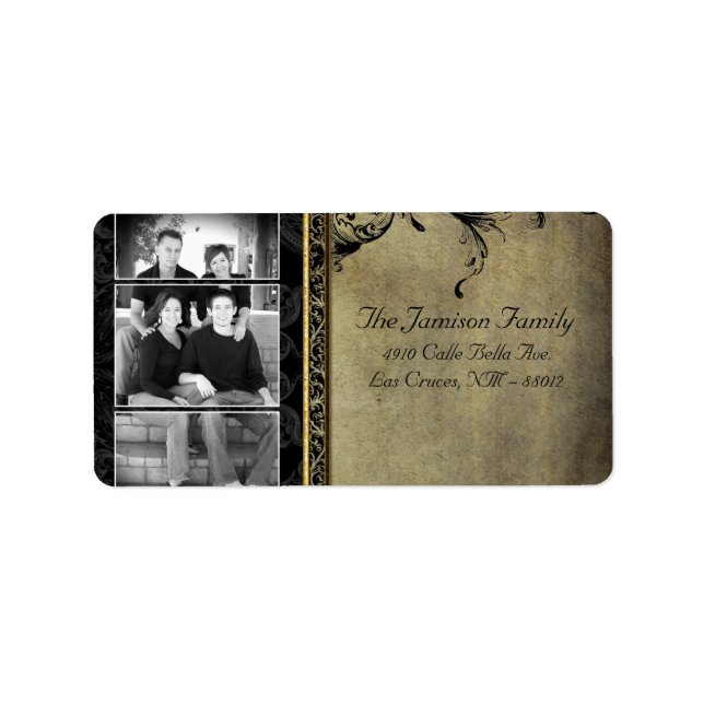 Personalized Custom Photo Christmas Mailing Label (Front)