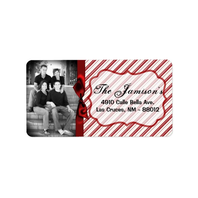 Personalized Custom Photo Christmas Mailing Label (Front)