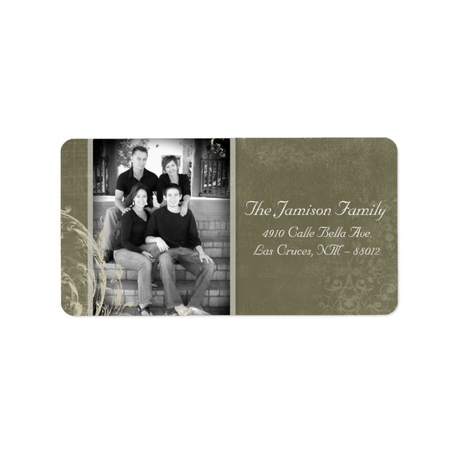 Personalized Custom Photo Christmas Mailing Label (Front)