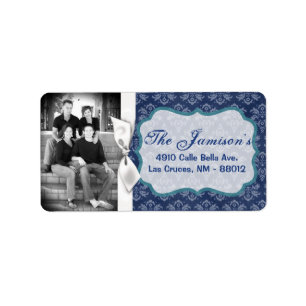 Personalized Custom Photo Christmas Mailing Label
