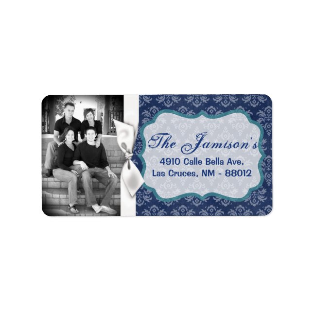 Personalized Custom Photo Christmas Mailing Label (Front)