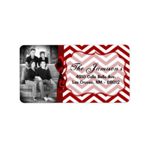 Personalized Custom Photo Christmas Mailing Label