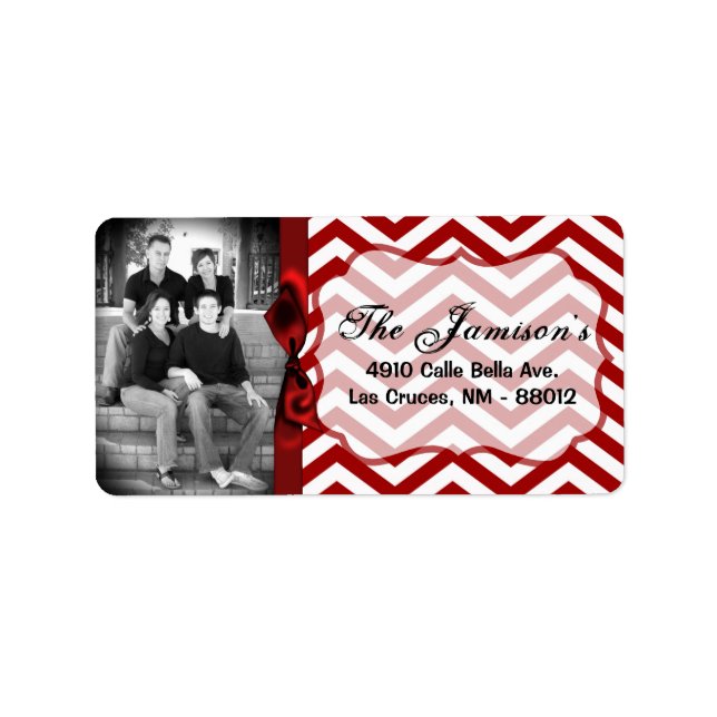 Personalized Custom Photo Christmas Mailing Label (Front)