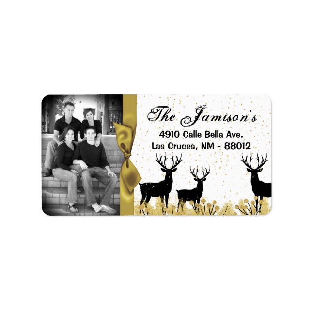 Personalized Custom Photo Christmas Mailing Label (Front)