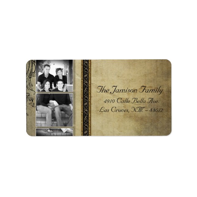 Personalized Custom Photo Christmas Mailing Label (Front)