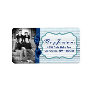 Personalized Custom Photo Christmas Mailing Label