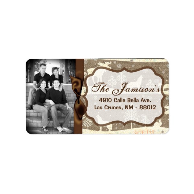 Personalized Custom Photo Christmas Mailing Label (Front)