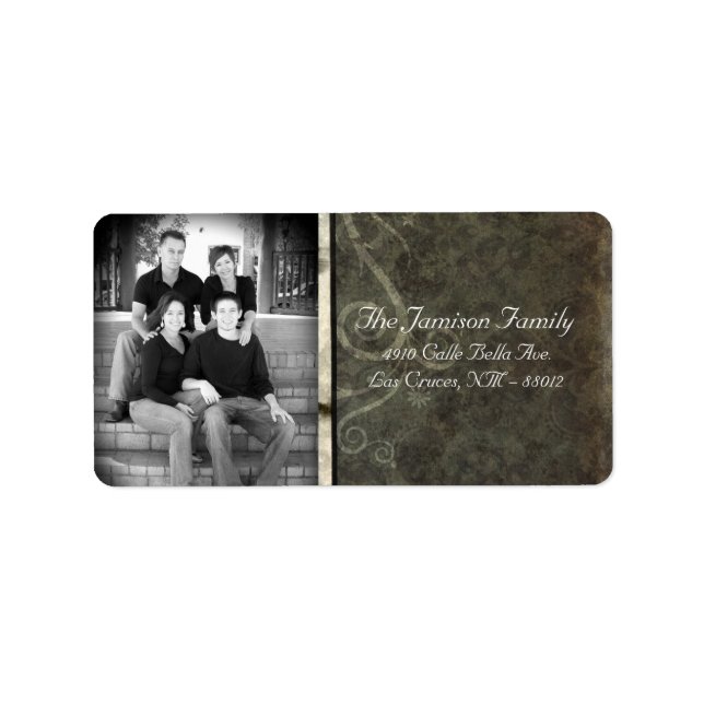 Personalized Custom Photo Christmas Mailing Label (Front)