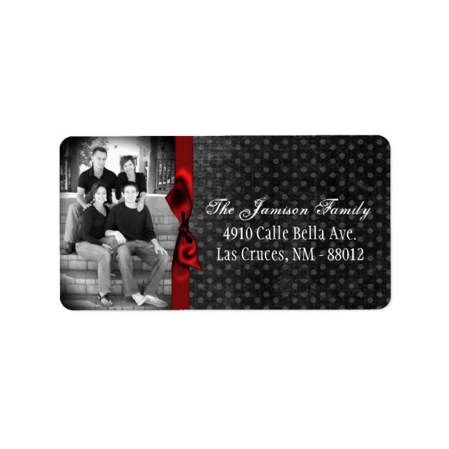 Personalized Custom Photo Christmas Mailing Label (Front)