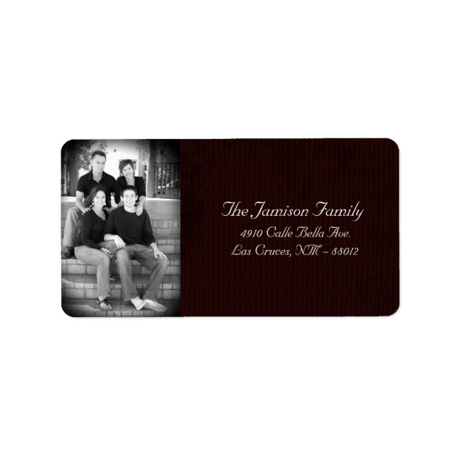 Personalized Custom Photo Christmas Mailing Label (Front)
